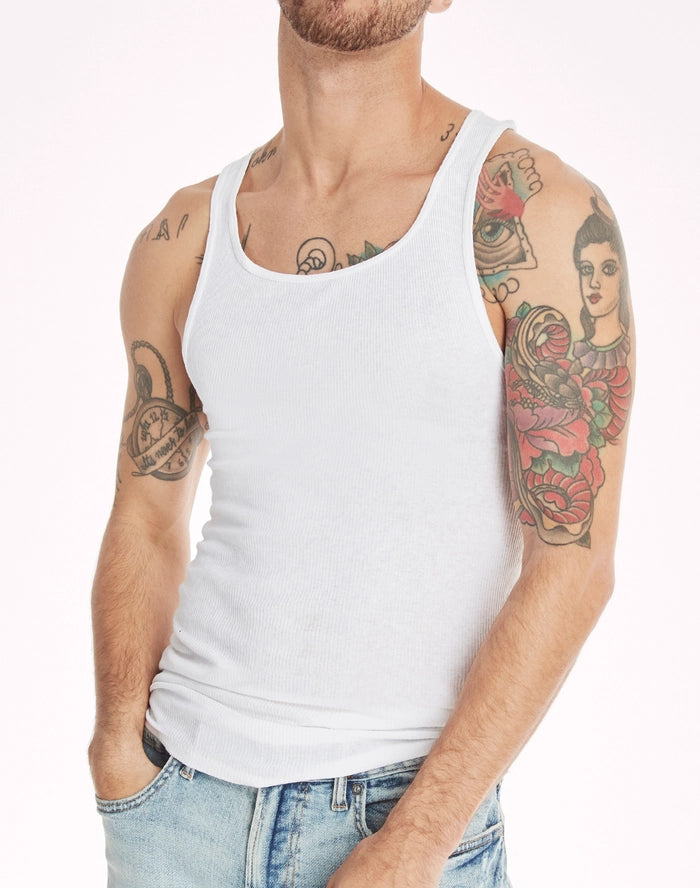 Hanes 3-Pack Tagless Tanks White ComfortSoft Cotton Tank Tops