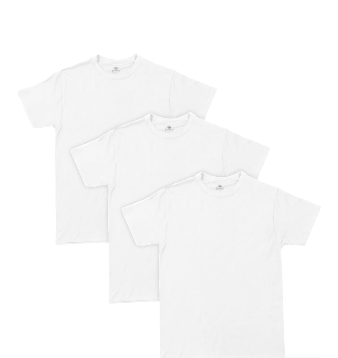 Hanes 3-Pack Men T-Shirt Tee Comfort Fit White Crew Neck Undershirt Short Sleeve